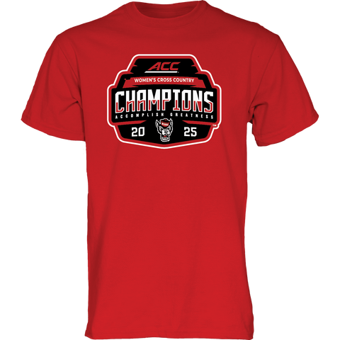 NC State Wolfpack 2025 ACC Cross Country Champions Women's Locker Room T-Shirt