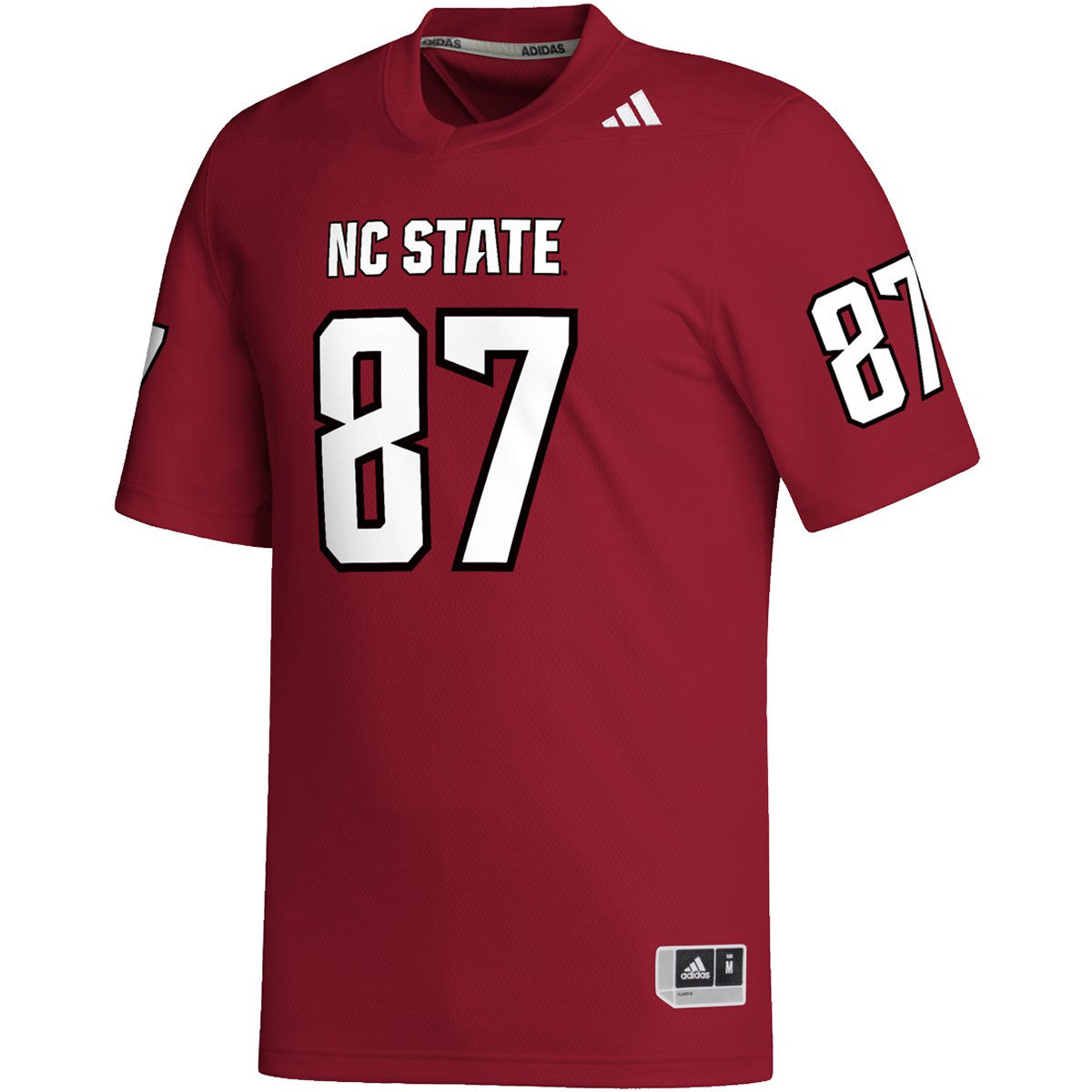 NC State Wolfpack Adidas 2023 Youth Red #87 Football Jersey
