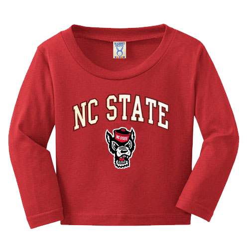 NC State Wolfpack Toddler Red Signature Wolfhead Long Sleeve T-Shirt