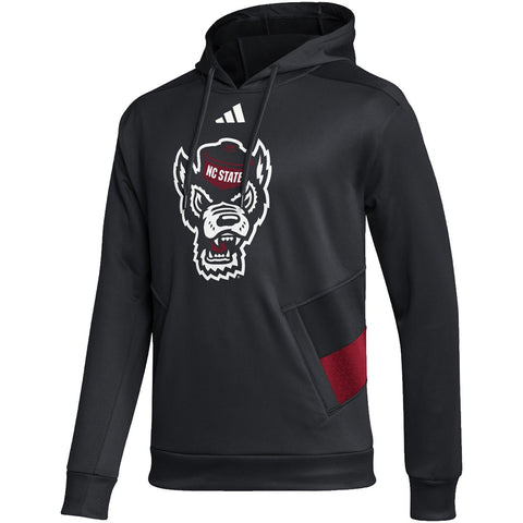 NC State Wolfpack Adidas Black Wolfhead Hooded Sweatshirt