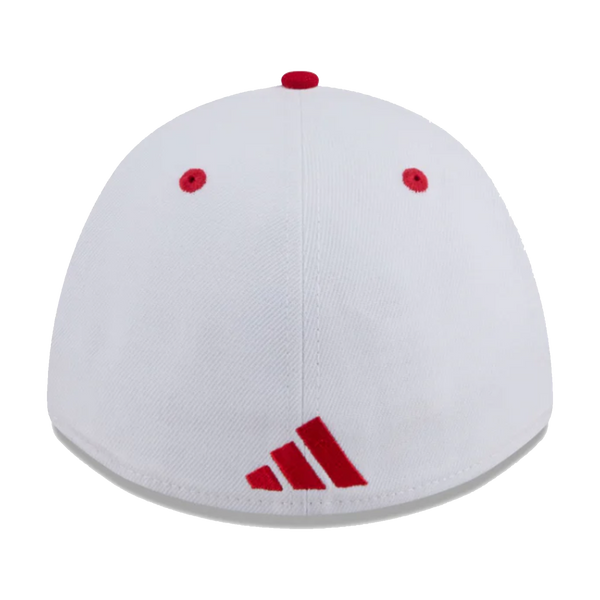 NC State Wolfpack New Era x adidas White Low Profile 39THIRTY Fitted Hat