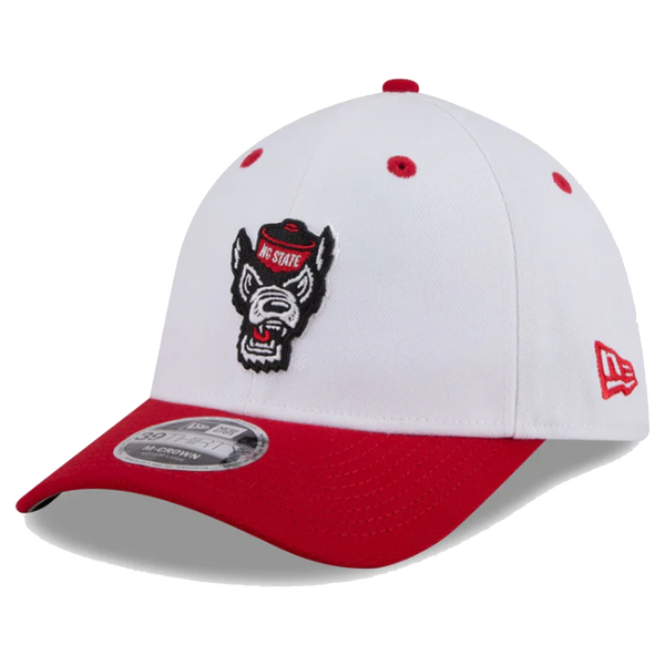NC State Wolfpack New Era x adidas White Low Profile 39THIRTY Fitted Hat