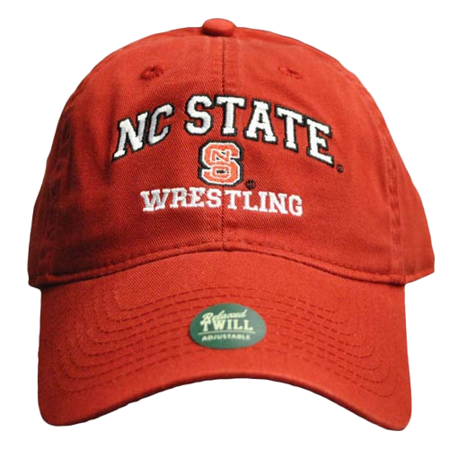 NC State Wolfpack Wrestling Red Relaxed Fit Adjustable Hat