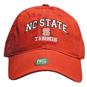 NC State Wolfpack Tennis Red Relaxed Fit Adjustable Hat