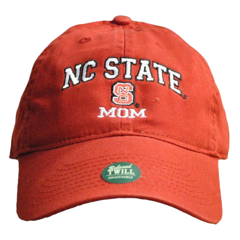 NC State Wolfpack Mom Red Relaxed Fit Adjustable Hat