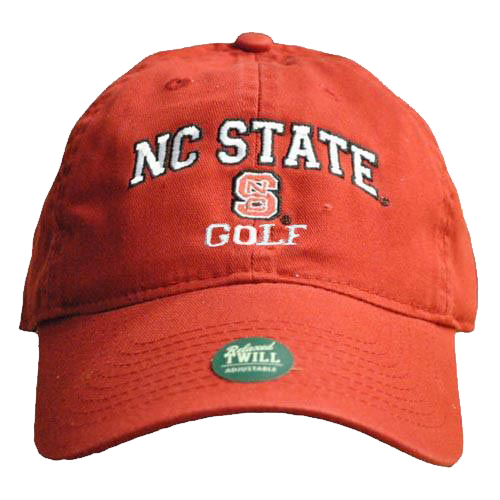 NC State Wolfpack Golf Red Relaxed Fit Adjustable Hat