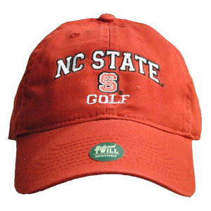 NC State Wolfpack Golf Red Relaxed Fit Adjustable Hat