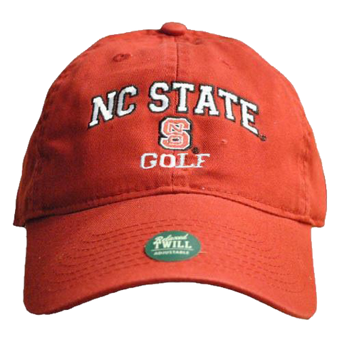 NC State Wolfpack Golf Red Relaxed Fit Adjustable Hat