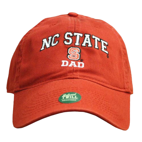 NC State Wolfpack Dad Red Relaxed Fit Adjustable Hat