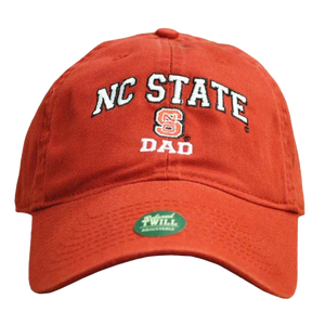 NC State Wolfpack Dad Red Relaxed Fit Adjustable Hat