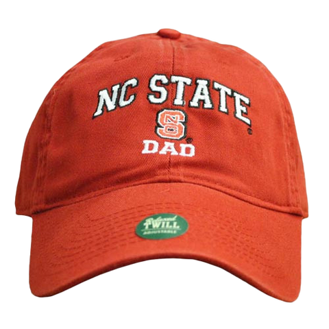 NC State Wolfpack Dad Red Relaxed Fit Adjustable Hat