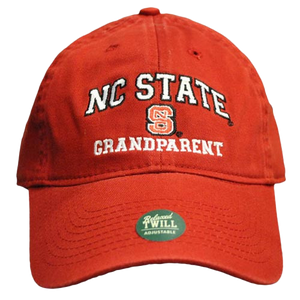 NC State Wolfpack Grandparent Red Relaxed Fit Adjustable Hat