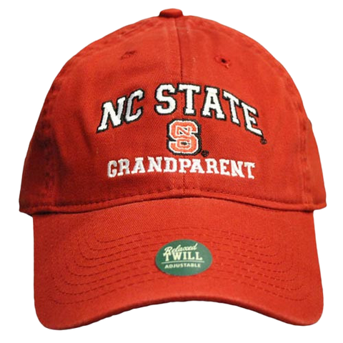 NC State Wolfpack Grandparent Red Relaxed Fit Adjustable Hat