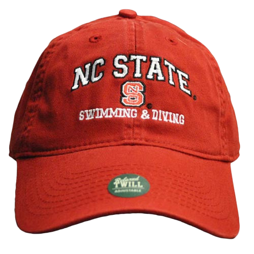 NC State Wolfpack Swimming & Diving Red Relaxed Fit Adjustable Hat