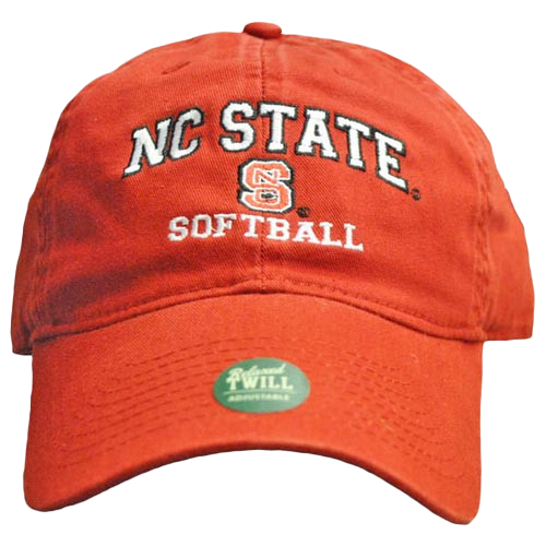 NC State Wolfpack Softball Red Relaxed Fit Adjustable Hat