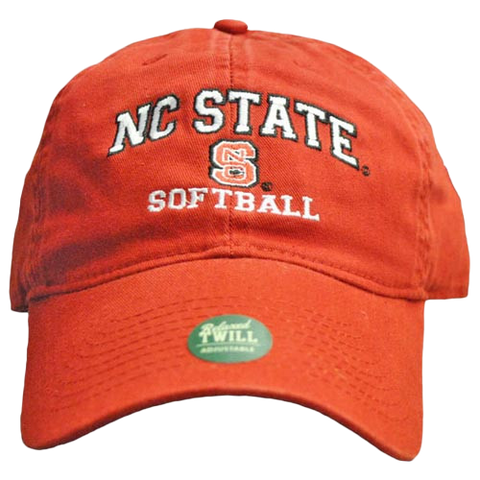 NC State Wolfpack Softball Red Relaxed Fit Adjustable Hat