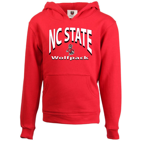 NC State Wolfpack Wes and Willy Toddler Strutting Wolf Red Hooded Sweatshirt