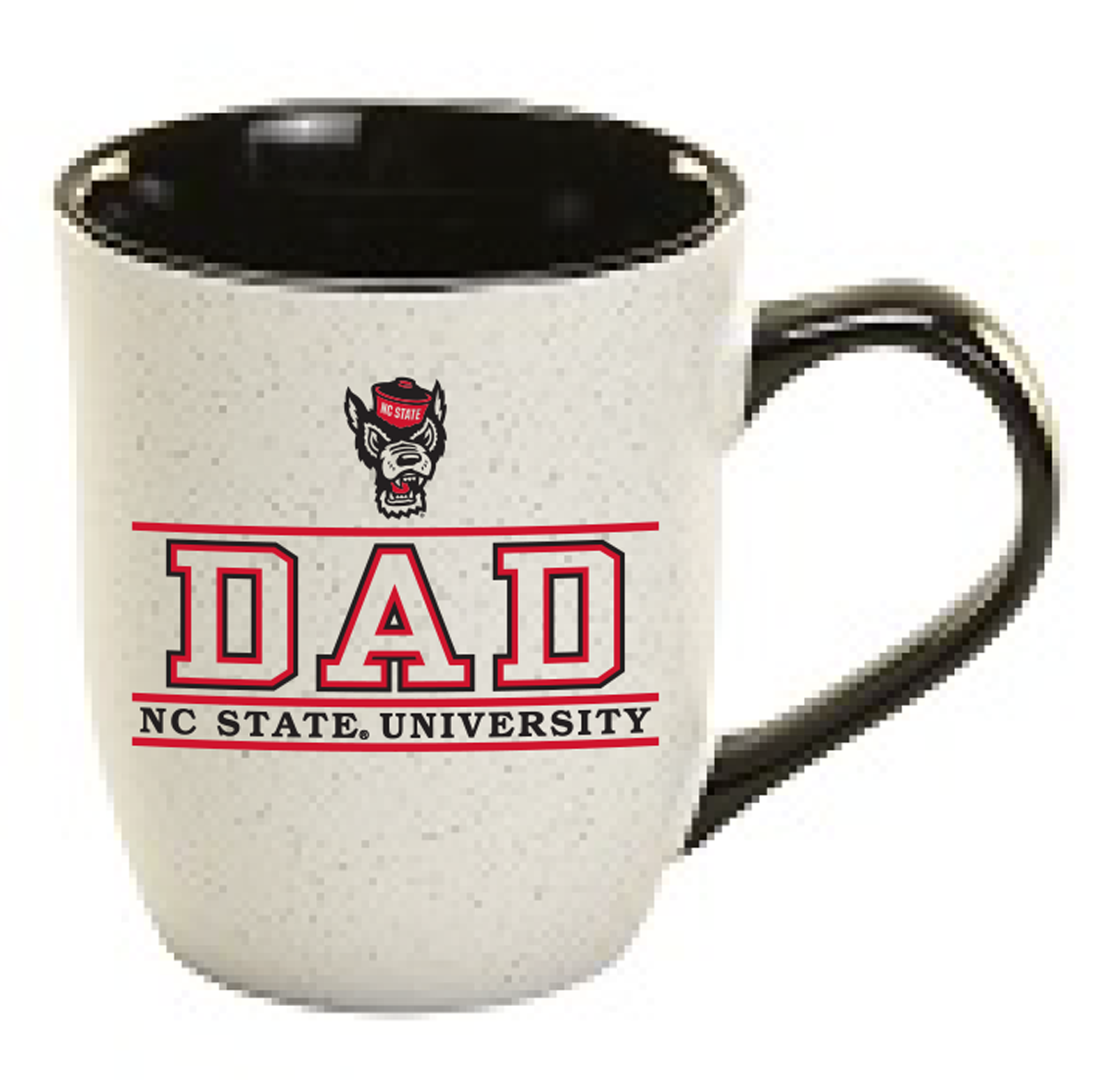 NC State Wolfpack 16oz Granite Speckled Wolfhead Dad Mug