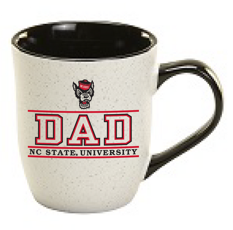 NC State Wolfpack 16oz Granite Speckled Wolfhead Dad Mug