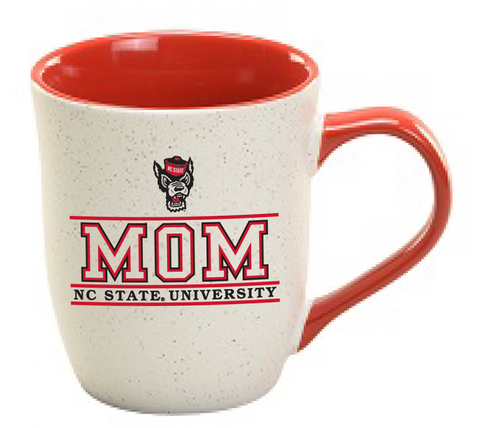 NC State Wolfpack 16oz Granite Speckled Wolfhead Mom Mug