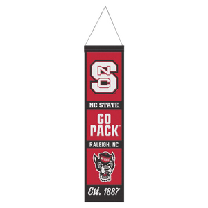 NC State Wolfpack 8x32 Go Pack Wool Banner