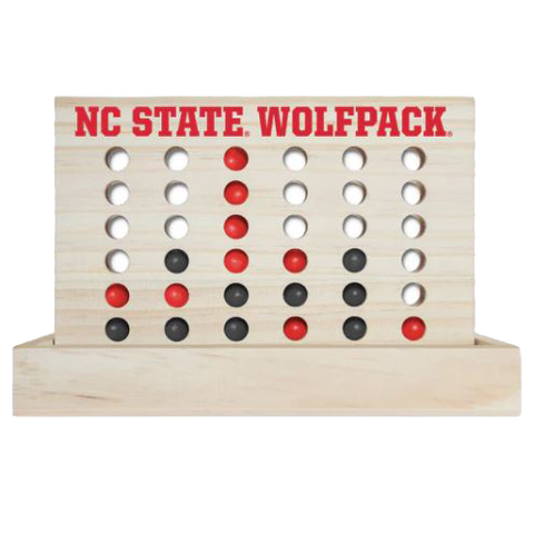 NC State Wolfpack Wooden Mini 4-In-A-Row Game
