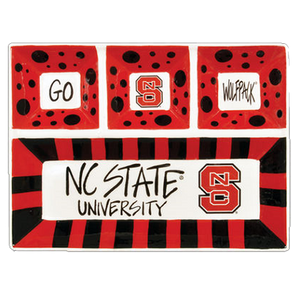 NC State Wolfpack 4 Section Platter
