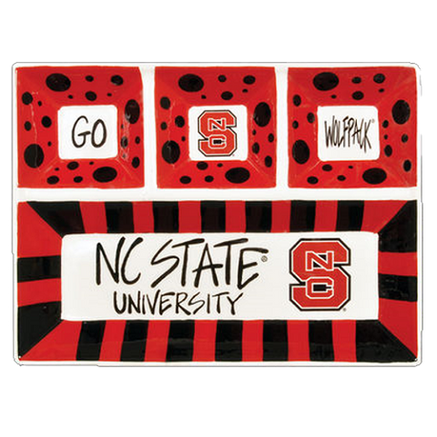 NC State Wolfpack 4 Section Platter