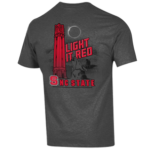 NC State Wolfpack Champion Granite Heather Light it Red T-Shirt