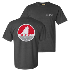NC State Wolfpack Charcoal Comfort Colors Howling Wolf Circle T-Shirt