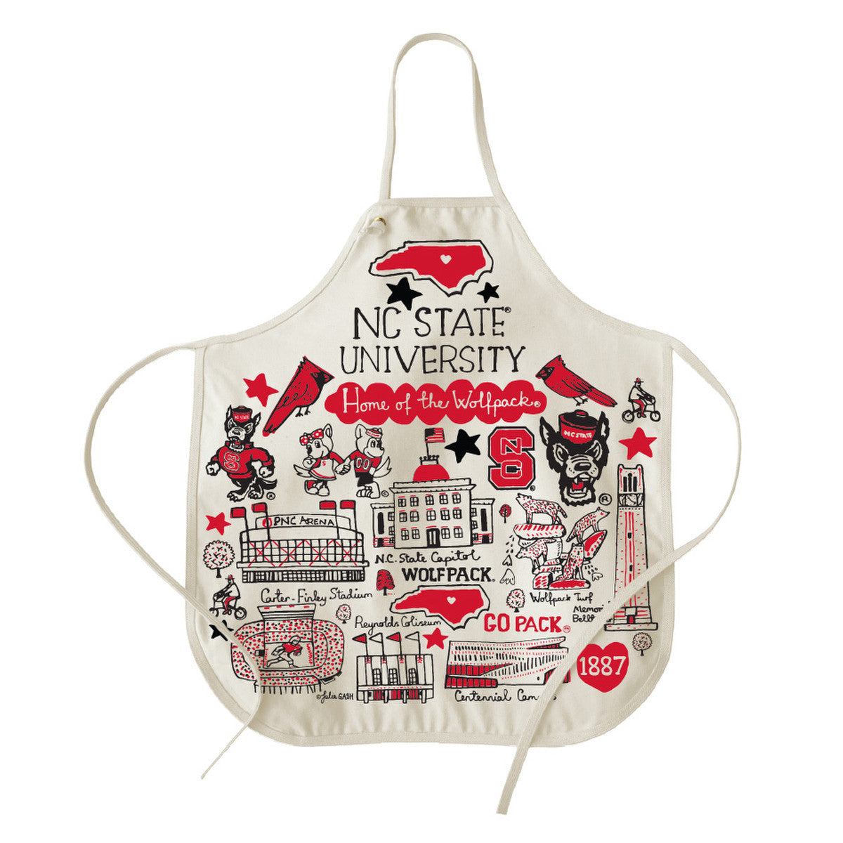 NC State Wolfpack Julia Gash Canvas Apron