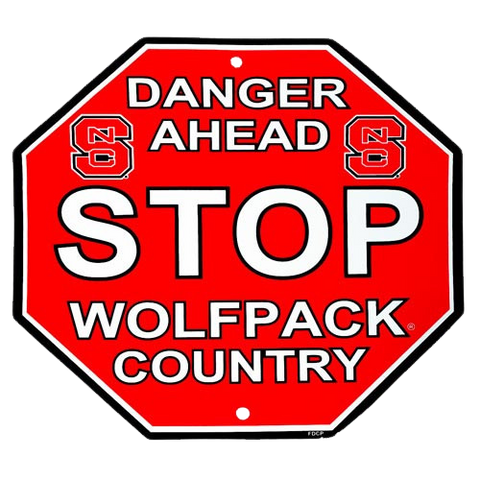 NC State Wolfpack Wolfpack Country Stop Sign