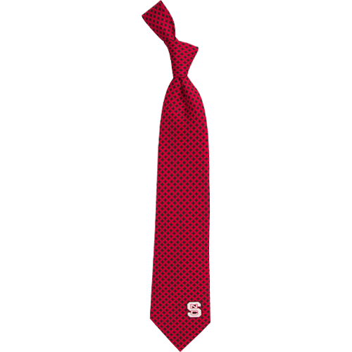 NC State Wolfpack Red and Black Diamante Tie