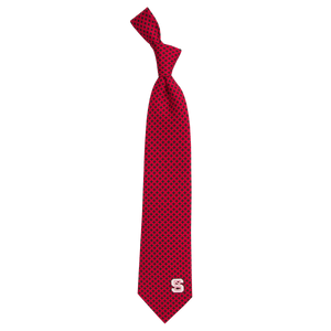 NC State Wolfpack Red and Black Diamante Tie