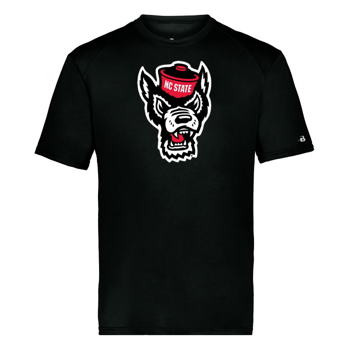 NC State Wolfpack Black Wolfhead Softlock Performance T-Shirt