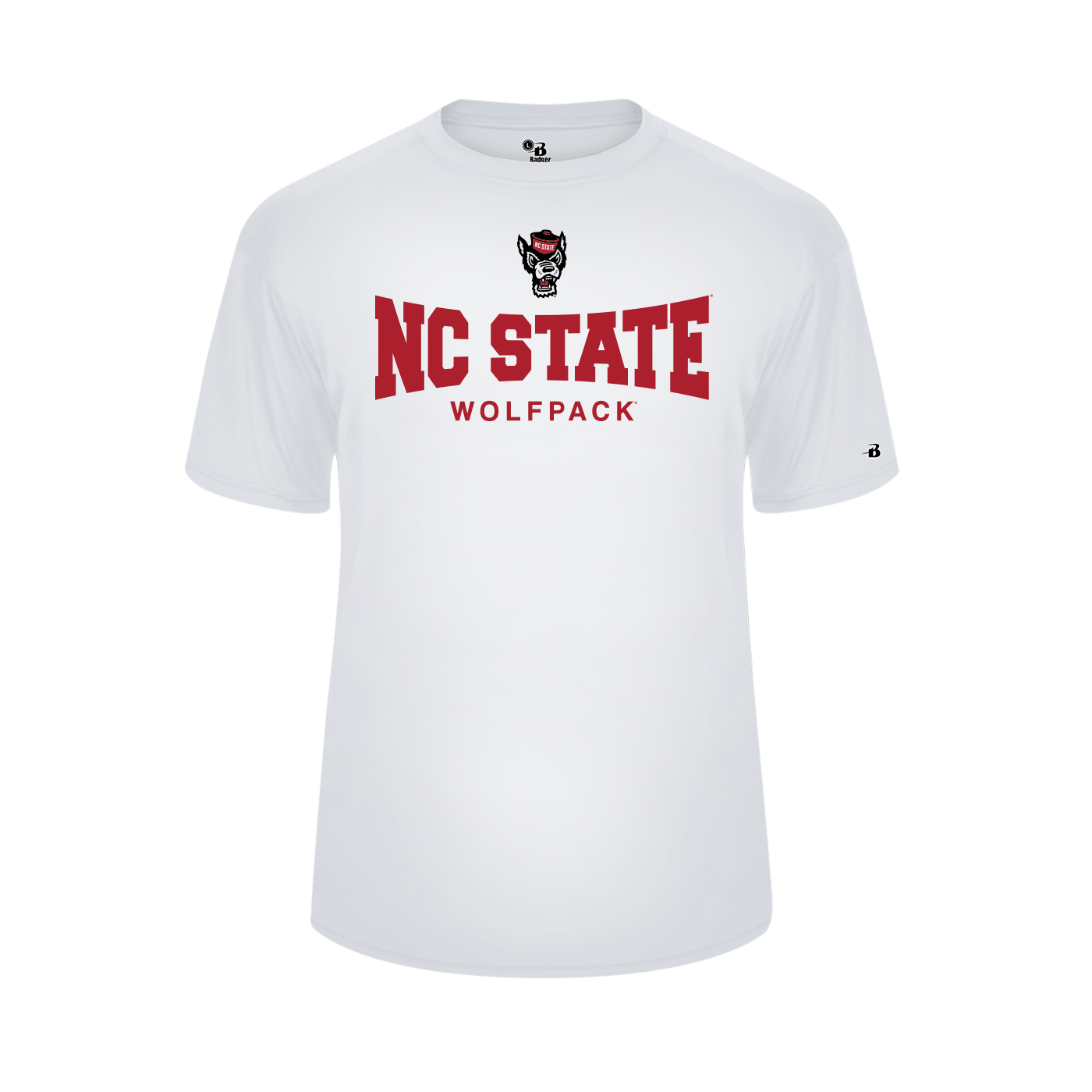 NC State Wolfpack White Wolfhead Softlock Performance T-Shirt
