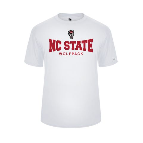 NC State Wolfpack White Wolfhead Softlock Performance T-Shirt