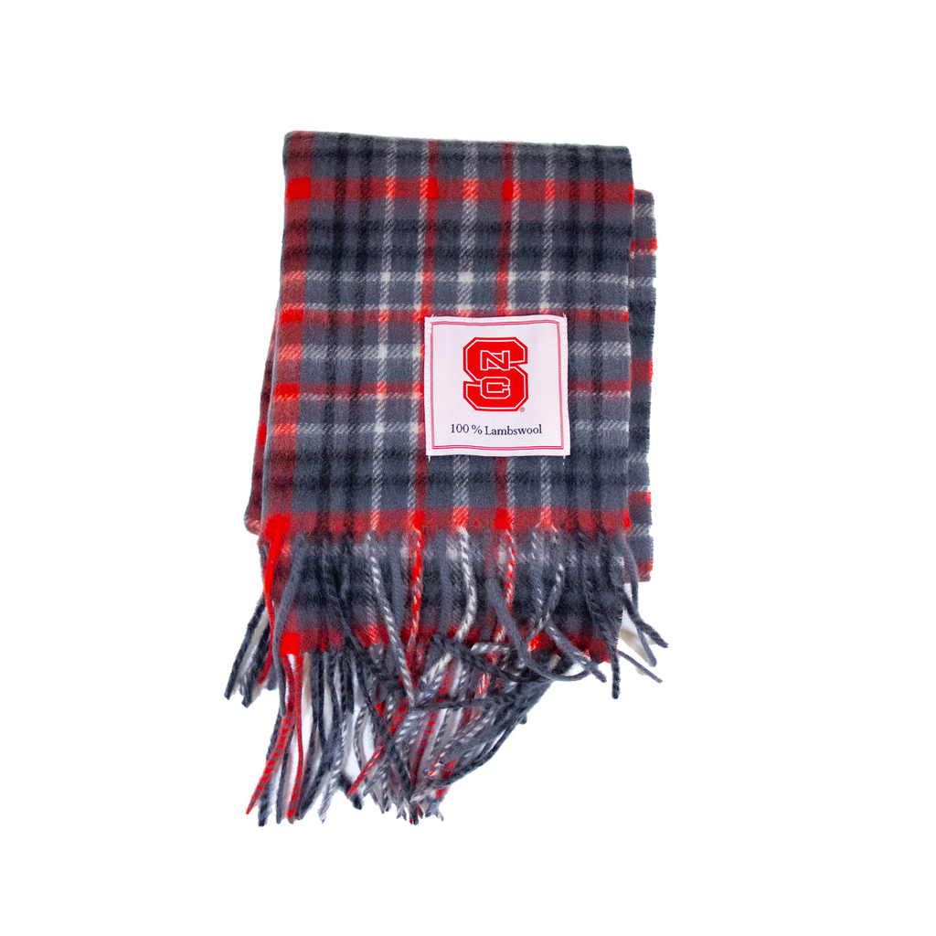 NC State Wolfpack Lambswool Tartan Plaid Stole/Blanket Scarf