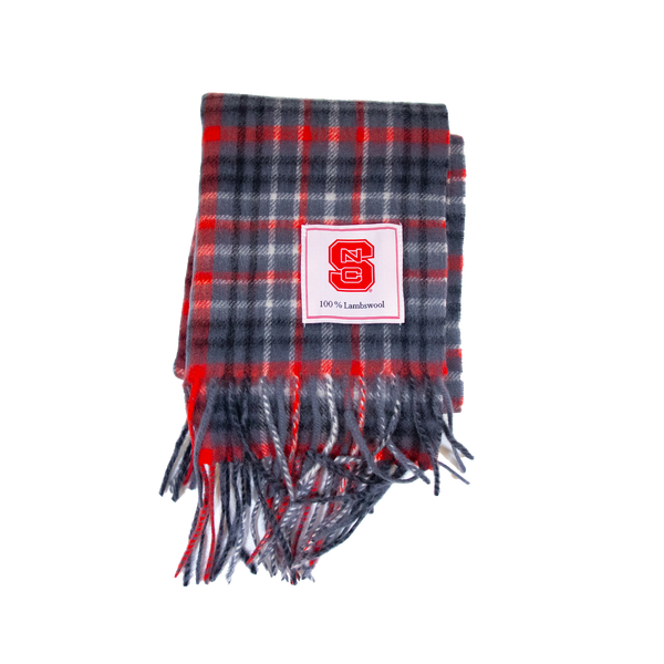NC State Wolfpack Lambswool Tartan Plaid Stole/Blanket Scarf