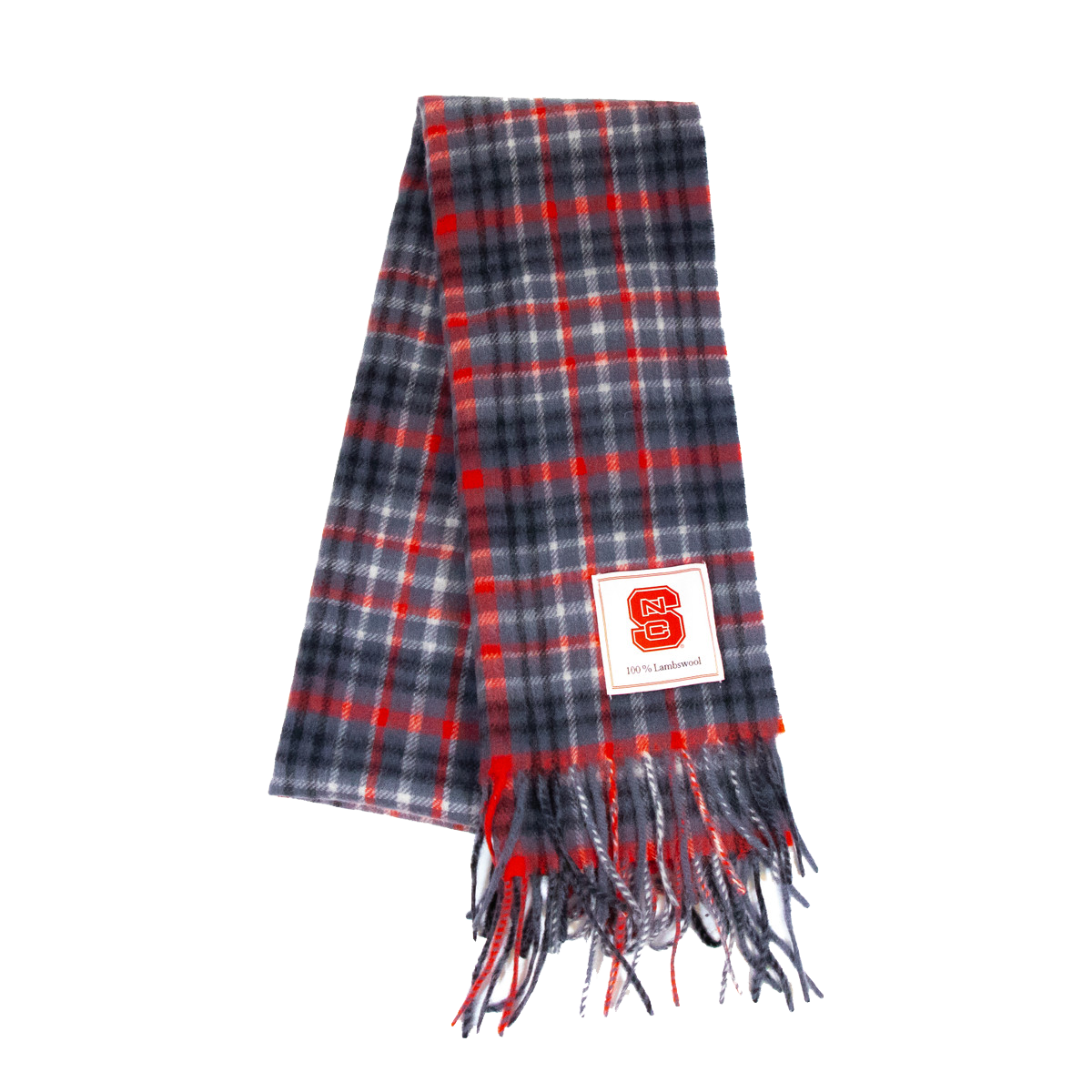 NC State Wolfpack Lambswool Tartan Plaid Scarf