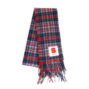 NC State Wolfpack Lambswool Tartan Plaid Scarf