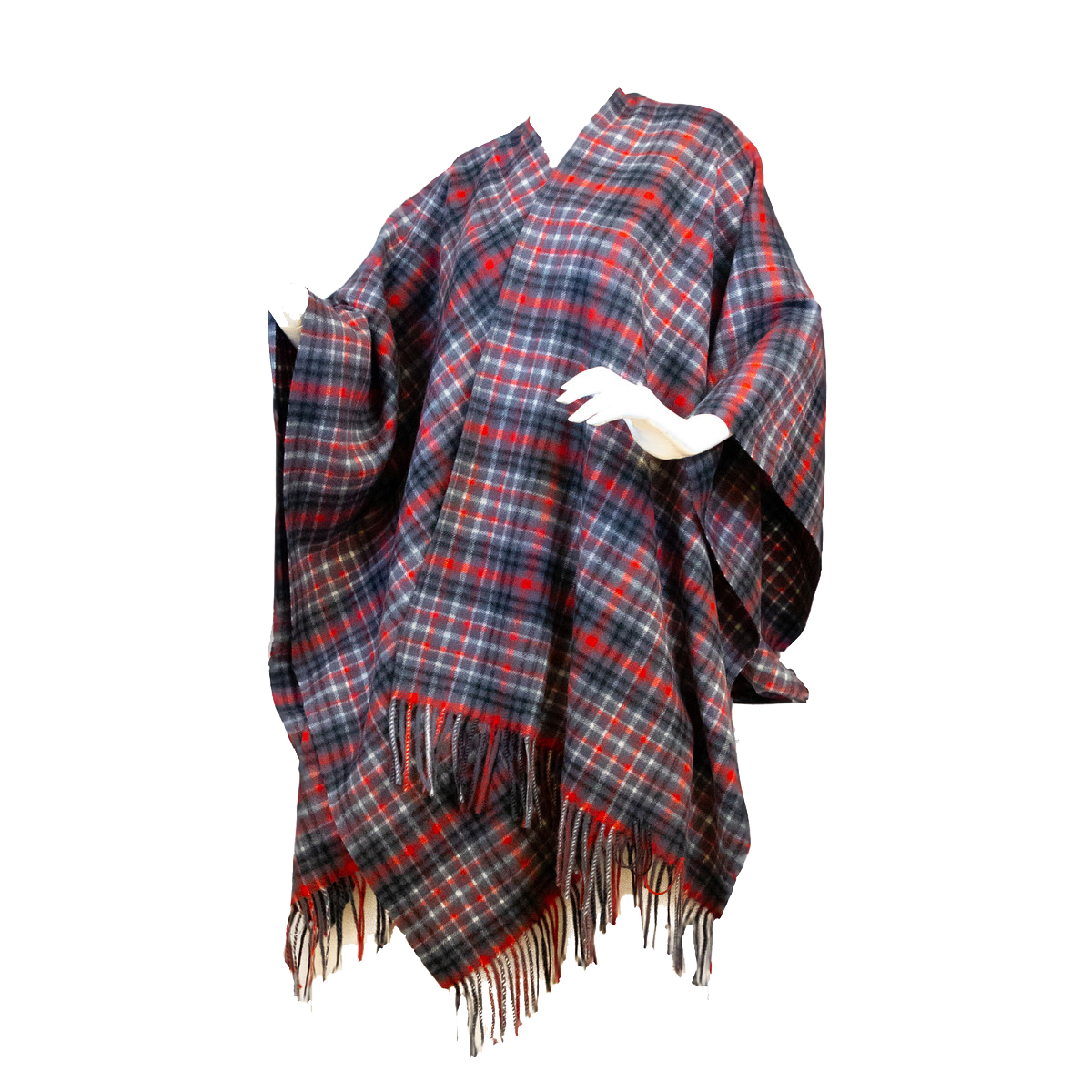 NC State Wolfpack Lambswool Tartan Plaid Cape