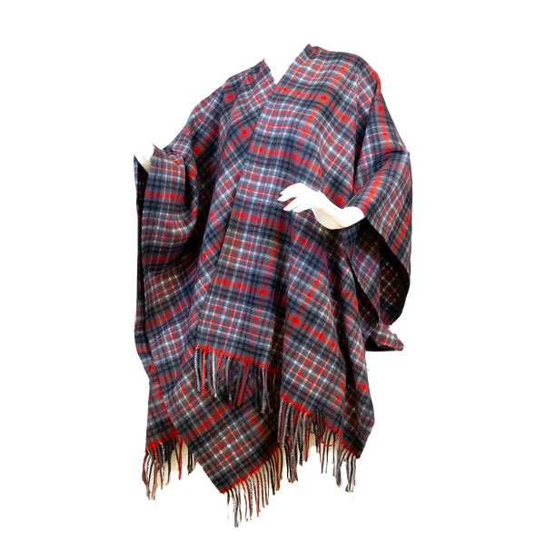 NC State Wolfpack Lambswool Tartan Plaid Cape