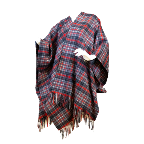 NC State Wolfpack Lambswool Tartan Plaid Cape