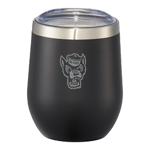 NC State Wolfpack Wolfhead 12oz. Black Powder Coated Vacuum Insulated Stainless Tumbler