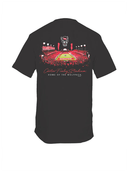 NC State Wolfpack Youth Black Carter-Finley Glowing Stadium T-Shirt