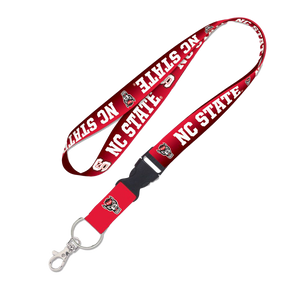 NC State Wolfpack 2-Tone 1" Lanyard with Buckle Release