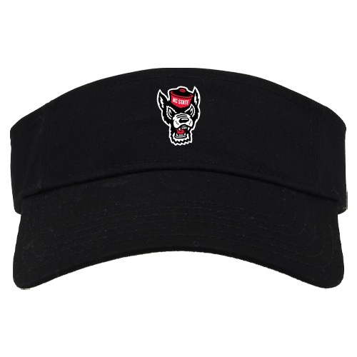 NC State Wolfpack Black Wolfhead Visor