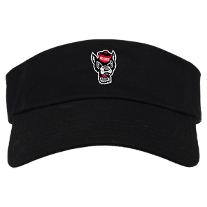 NC State Wolfpack Black Wolfhead Visor
