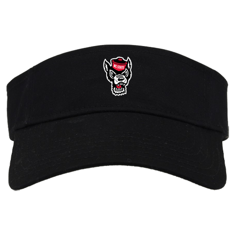 NC State Wolfpack Black Wolfhead Visor